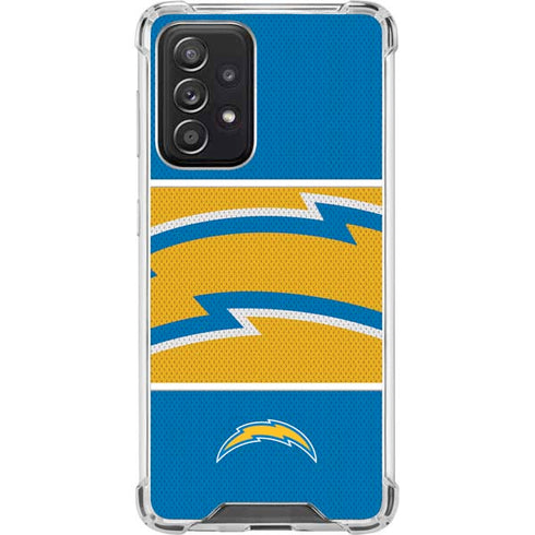 NFL Los Angeles Chargers Zone Block Galaxy A52 5G Clear Case